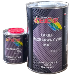 NewCar Lakier bezbarwny Specjalny VHS MAT 4:1 1L + utwardzacz 0,25L